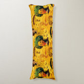 アフリカ人女性ポートレートと夕日 ボディピロー (正面縦)