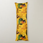 アフリカ人女性ポートレートと夕日 ボディピロー (裏面 (縦))