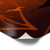 アフリカ人女性ポートレートと夕日 ポスター (コーナー)