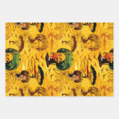 アフリカ人女性ポートレートと夕日 ラッピングペーパーシート (正面2)