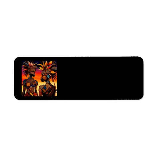 アフリカ人女性住所 シール (正面)