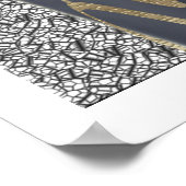 アフリカ人女性金ゴールド ポスター (角)