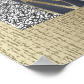 アフリカ人女性金ゴールド ポスター (角)