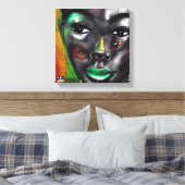 アフリカ人女性 キャンバスプリント (インサイチュ (寝室))