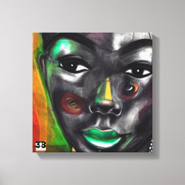 アフリカ人女性 キャンバスプリント