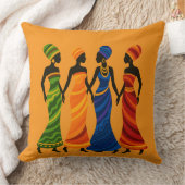 アフリカ人女性 クッション (ブランケット)