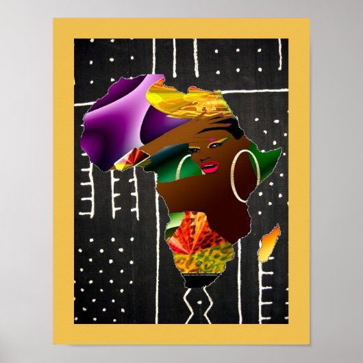 アフリカ人女性 ポスター (正面)