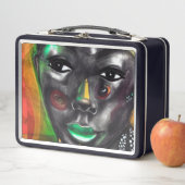 アフリカ人女性 メタルランチボックス (インサイチュ)