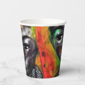 アフリカ人女性 紙コップ (裏面)