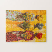 アフリカ人女性（花） ジグソーパズル (横)