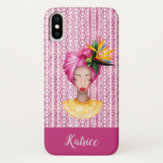アフリカ人女性iPhone Xケース Case-Mate iPhoneケース (裏面)