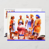 アフリカ人女性MOJISOLA GBADAMOSI ポストカード (正面/裏面)