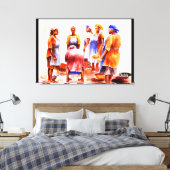 アフリカ人女性Mojisola Gbadamosi Okubule キャンバスプリント (インサイチュ (寝室))