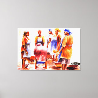 アフリカ人女性Mojisola Gbadamosi Okubule キャンバスプリント