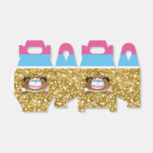 アフリカ人王室の性リビール金ゴールドグリッター フェイバーボックス (折り畳みなし)