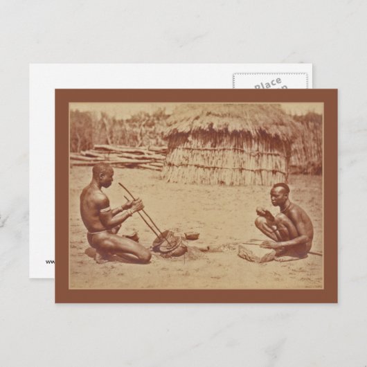 アフリカ人男性が金属を作る ポストカード (正面/裏面)