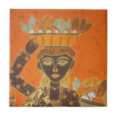 アフリカ人運のバスケットカスタマイズ製品 タイル (正面)