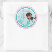 アフリカ人魚エイジ4誕生日シール ラウンドシール (バッグ)