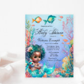 アフリカ人魚ベビーシャワー招待状 ポストカード