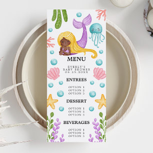 アフリカ人魚海赤ちゃんシャワーメニュー メニュー