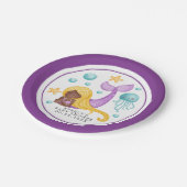 アフリカ人魚海赤ちゃんシャワー ペーパープレート (アングル)