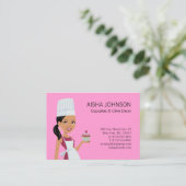 アフリカ人AMの木炭とのCupakeの名刺のテンプレート 名刺 (スタンド正面)