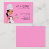 アフリカ人AMの木炭とのCupakeの名刺のテンプレート 名刺 (正面/裏面)