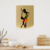 アフリカ伝統お祝い ポスター (キッチン)