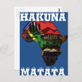 アフリカ伝統アート – 文化融合 ポストカード (正面/裏面)