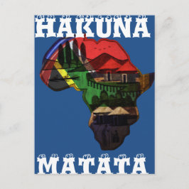 アフリカ伝統アート – 文化融合 ポストカード