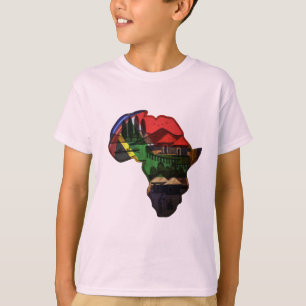 アフリカ伝統アート – 文化融合 Tシャツ