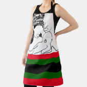 アフリカ伝統ブラックラブブラックファミリー エプロン (インサイチュ)