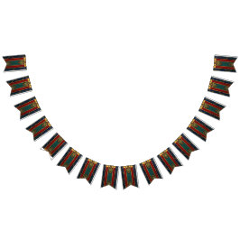 アフリカ伝統的のパターバンティング旗 バンティングフラッグ