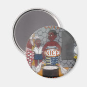 アフリカ伝統的のホームステッド可愛い素敵な列 マグネット (正面/裏面)