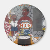 アフリカ伝統的のホームステッド可愛い素敵な列 マグネット (正面)