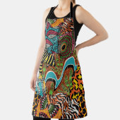 アフリカ伝統的の織物と野生動物の皮p エプロン (インサイチュ)