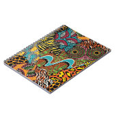 アフリカ伝統的の織物と野生動物の皮p ノートブック (左側)