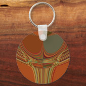 アフリカ伝統的アースアコンテンポラリーートプリント キーホルダー (正面)