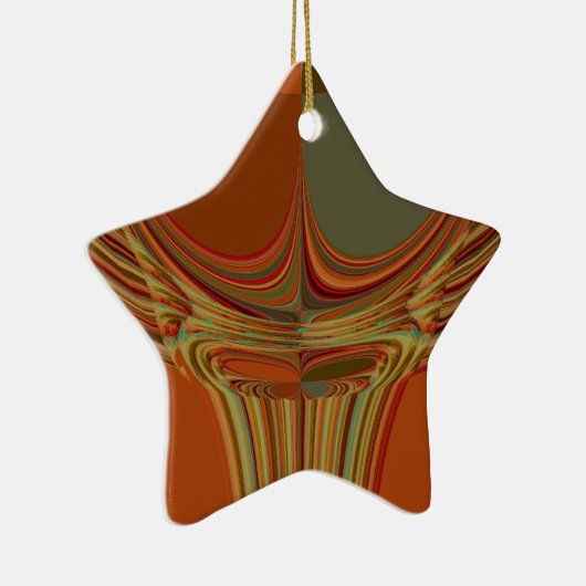 アフリカ伝統的アースアコンテンポラリーートプリント セラミックオーナメント (右)