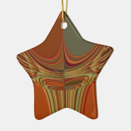 アフリカ伝統的アースアコンテンポラリーートプリント セラミックオーナメント (左)