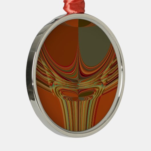 アフリカ伝統的アースアコンテンポラリーートプリント メタルオーナメント (右)