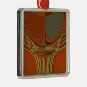 アフリカ伝統的アースアコンテンポラリーートプリント メタルオーナメント (右)