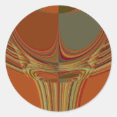 アフリカ伝統的アースアコンテンポラリーートプリント ラウンドシール (正面)