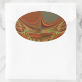 アフリカ伝統的アースアコンテンポラリーートプリント 楕円形シール (バッグ)