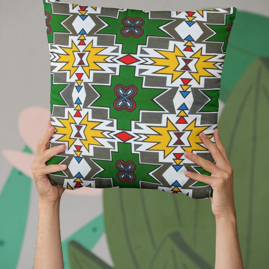 アフリカ伝統的アートンデベレアフリカ文化 クッション