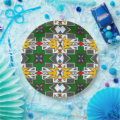 アフリカ伝統的アートンデベレアフリカ文化 ペーパープレート (パーティー)