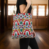 アフリカ伝統的カラフル部族パターン都市 クロスボディバッグ