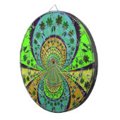 アフリカ伝統的カラー万華鏡のように千変万化するパターンフローラアート ダーツボード (正面右)