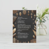 アフリカ伝統的ガーナ結婚ブラウン エンクロージャーカード (スタンド正面)