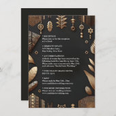 アフリカ伝統的ガーナ結婚ブラウン エンクロージャーカード (正面/裏面)